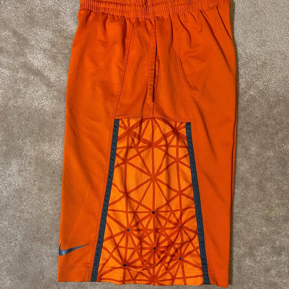 Nike Basketball Shorts (S) Orange/Gray